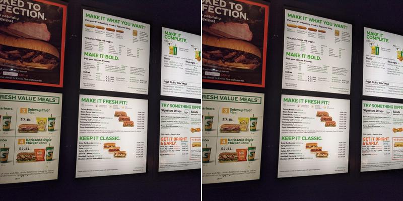 Subway Menu