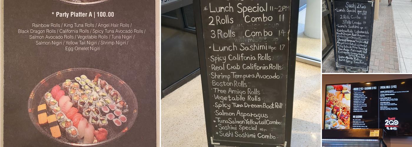 Sushi2Go Menu