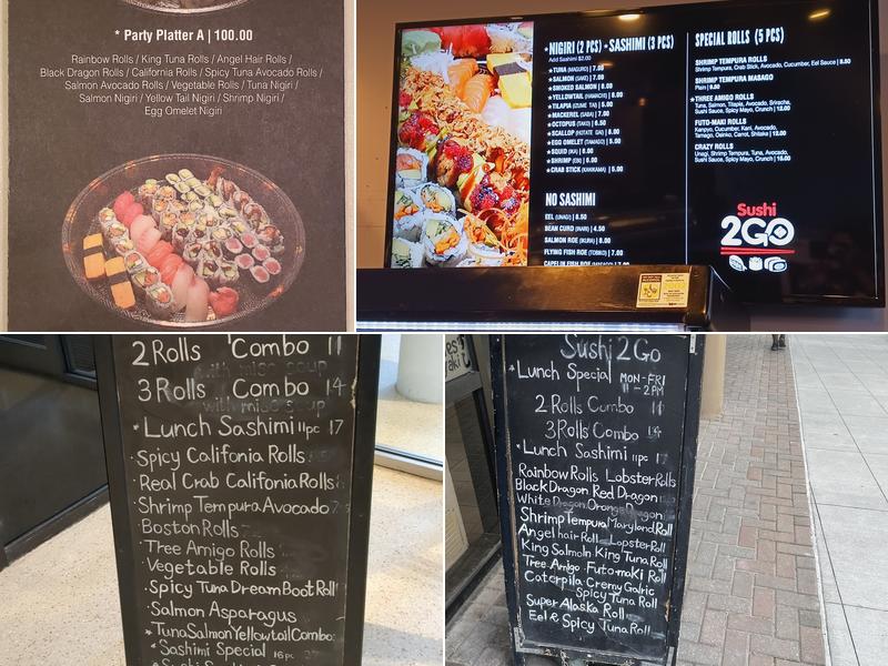 Sushi2Go Menu