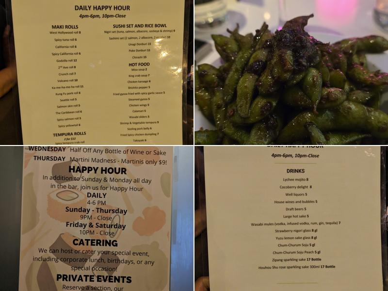 Wasabi Sushi & Izakaya Menu