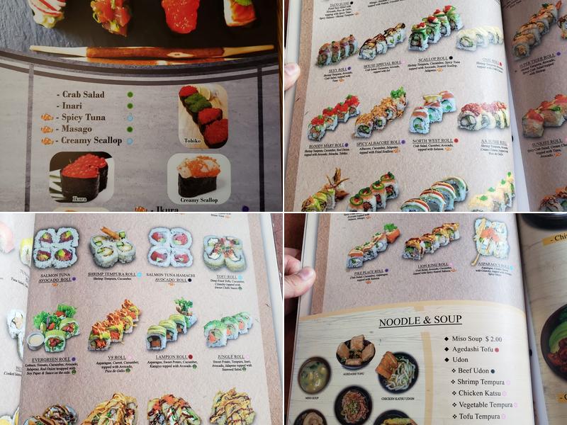 aa Sushi Menu