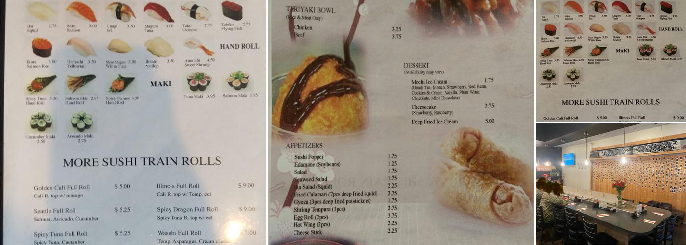 Sushi Train Menu