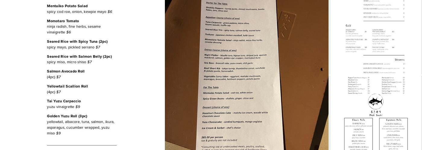 Mrs. Fish Menu