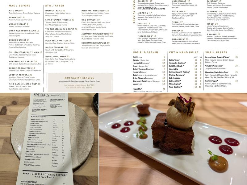 Kru | Contemporary Japanese Cuisine Menu