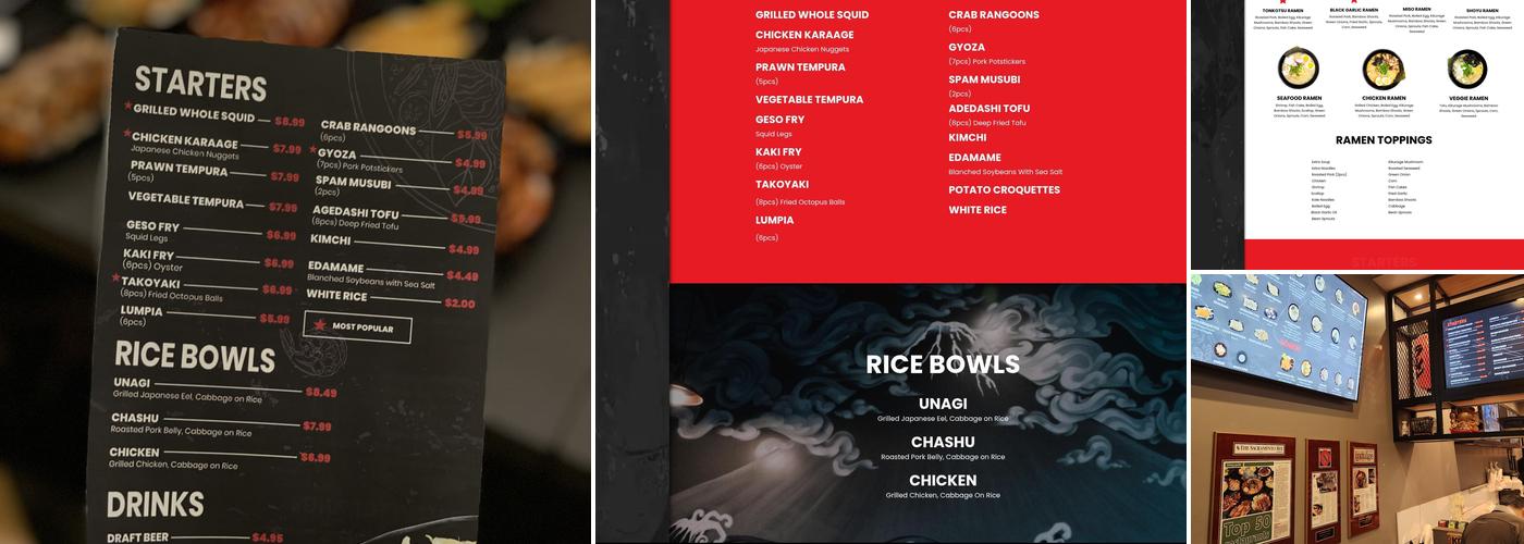Koshi Ramen Bar - Natomas Menu