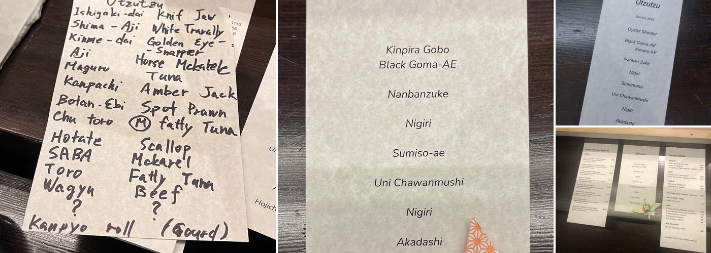 Utzutzu Menu