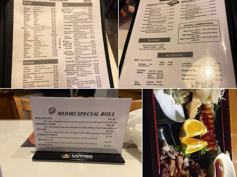 Mijori Japanese Restaurant Menu