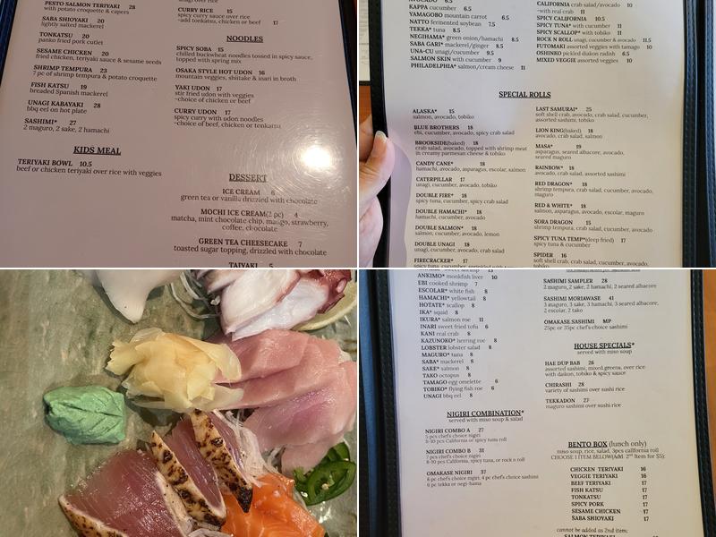 Masa | Contemporary Japanese Lounge Menu