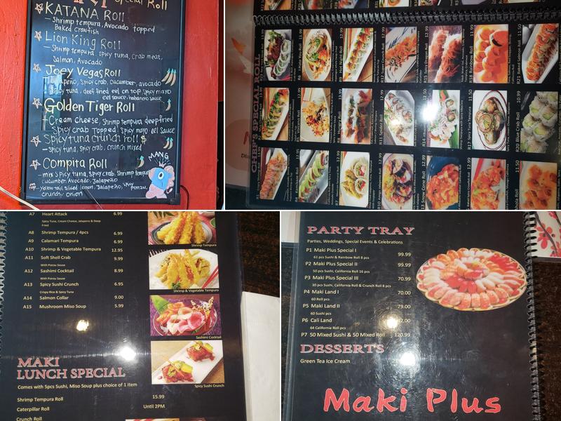 Maki Plus Menu