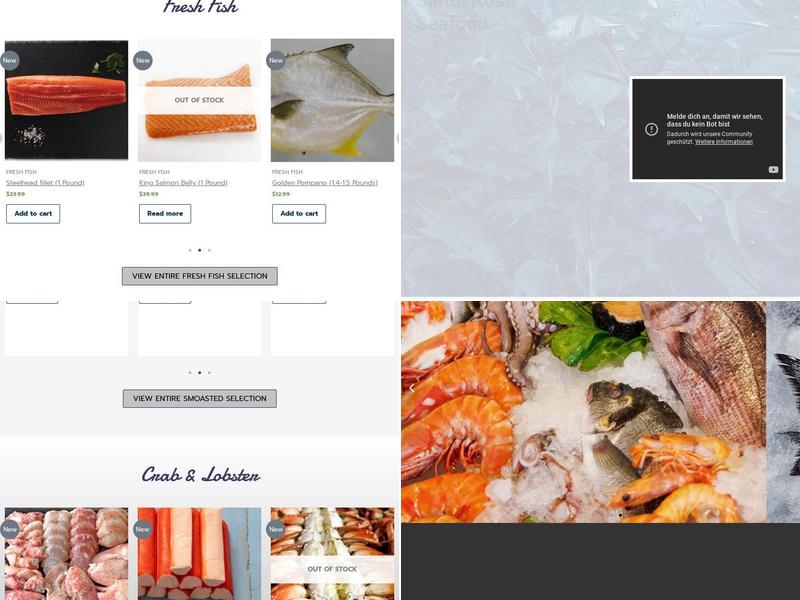 Santa Rosa Seafood Retail Menu