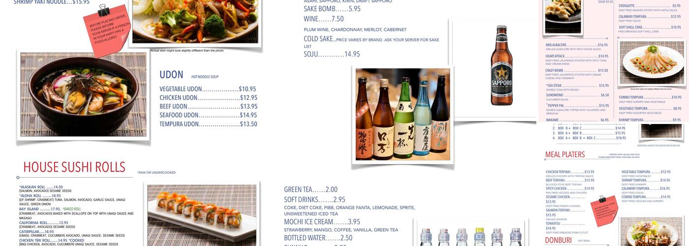 Crazy Sushi Menu