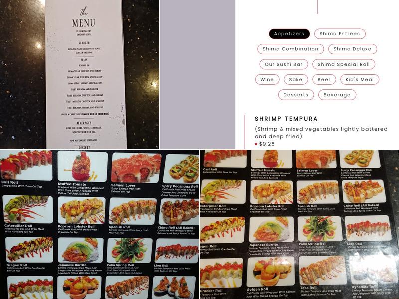 Shima Menu