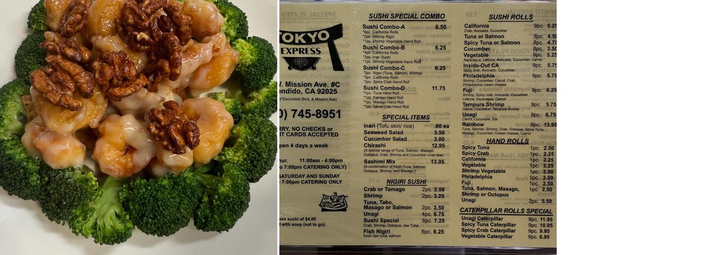 Tokyo Express Menu