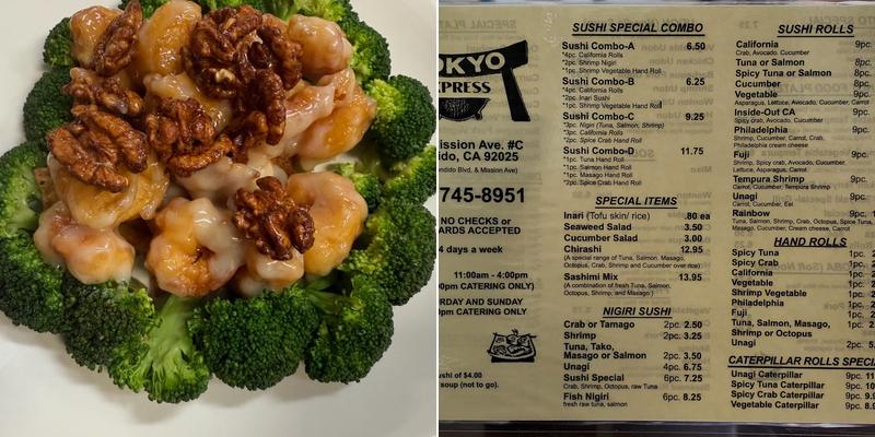 Tokyo Express Menu