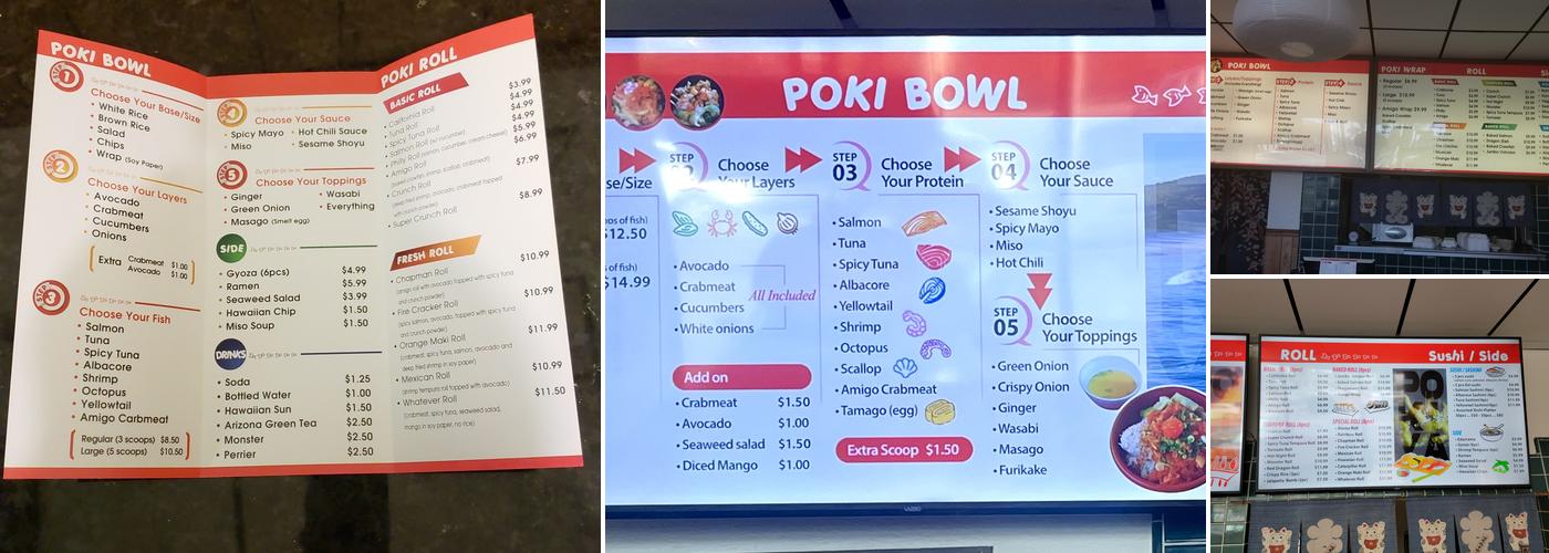 Poki Ya Menu
