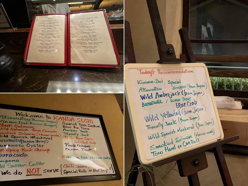 Kanda Sushi Menu