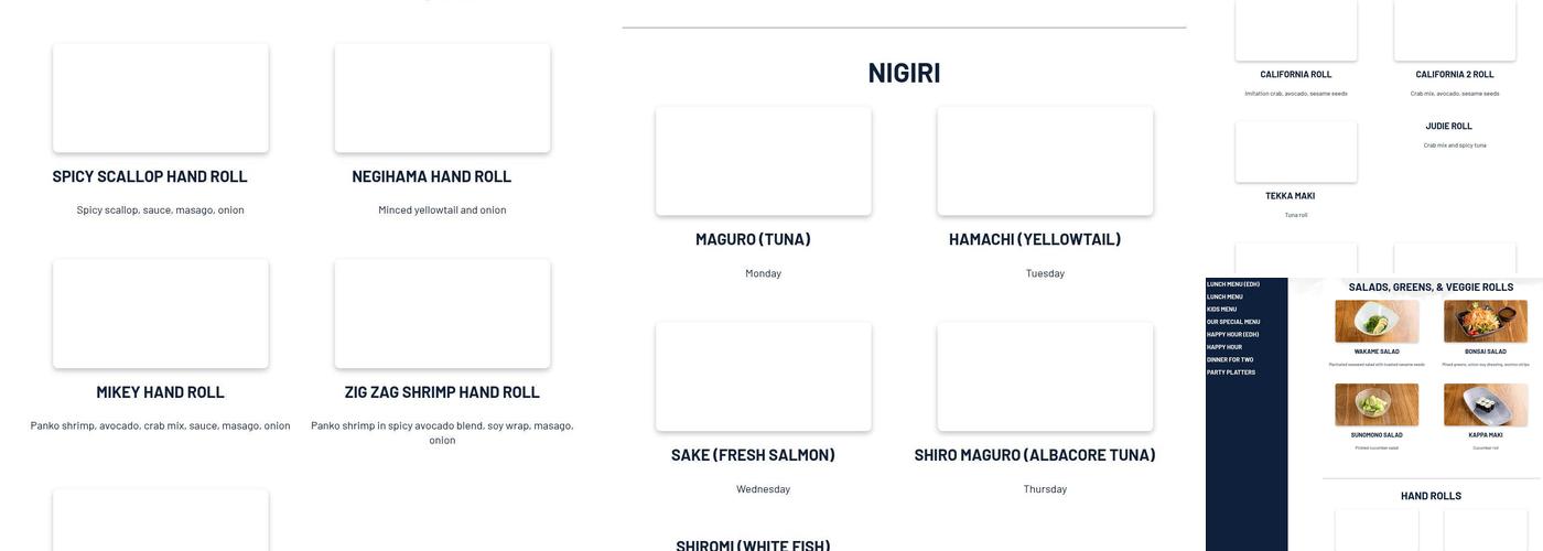 Mikuni | Concord Menu