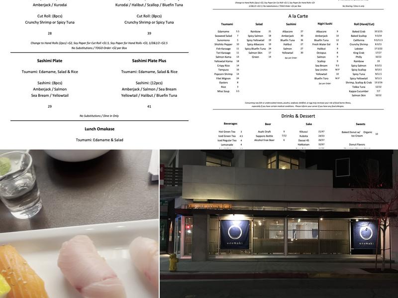 UZUMAKI SUSHI Menu