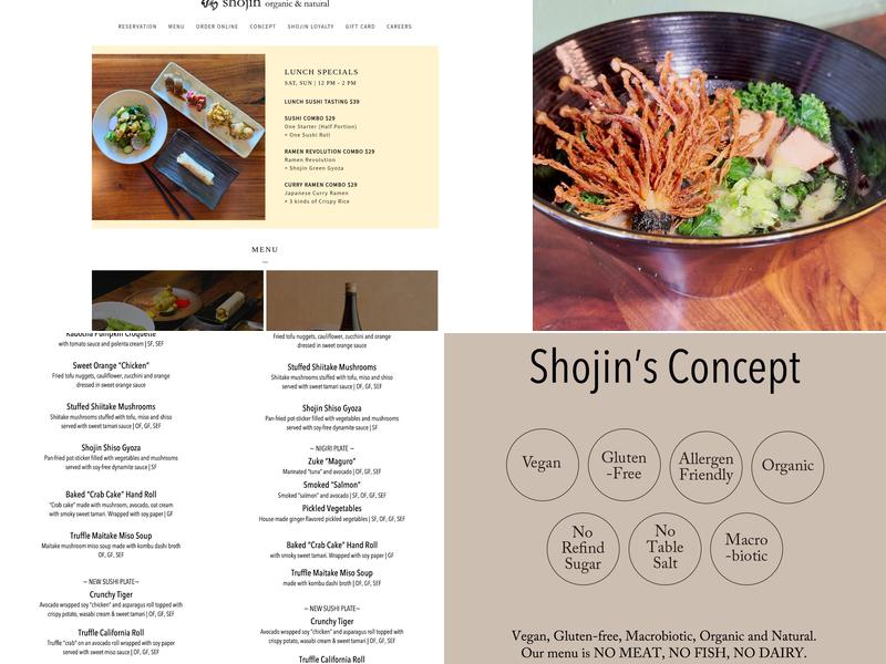 Shojin Menu