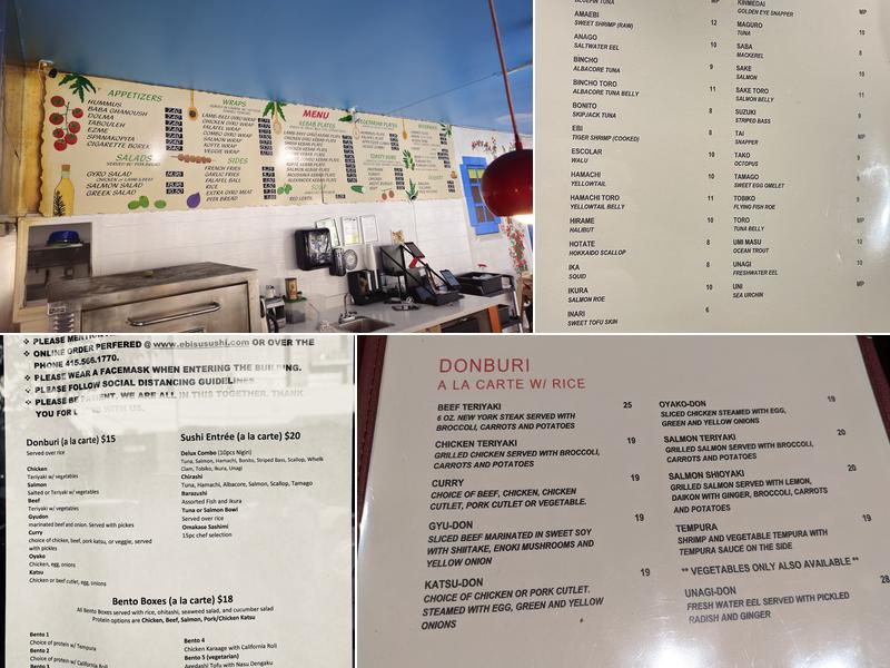 Ebisu Restaurant Menu