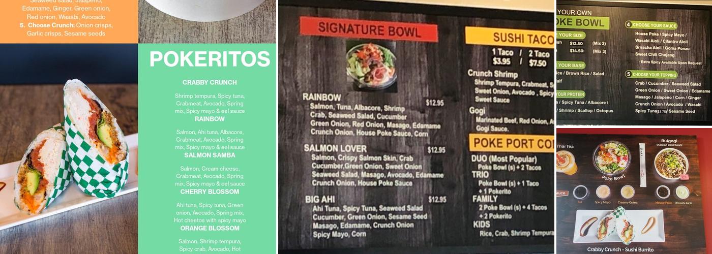 PokePort Temecula Menu