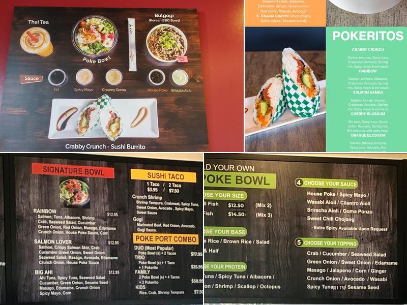 PokePort Temecula Menu