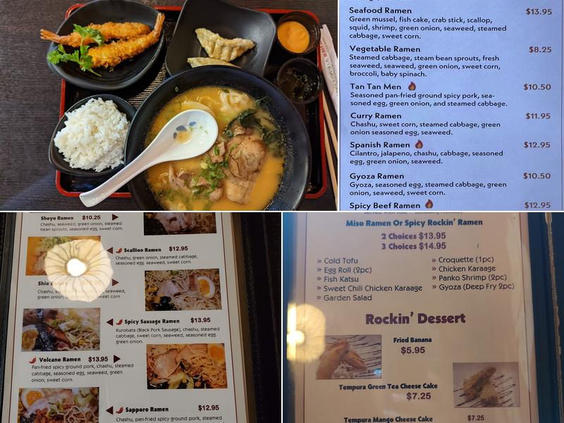 Rockin' Ramen Menu