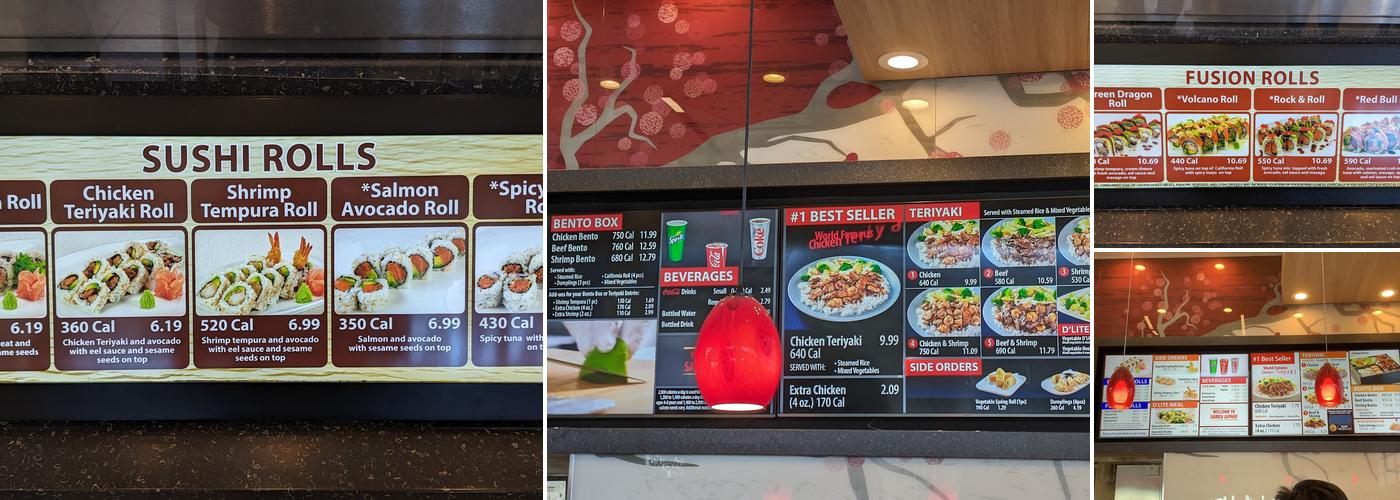 Sarku Japan Menu