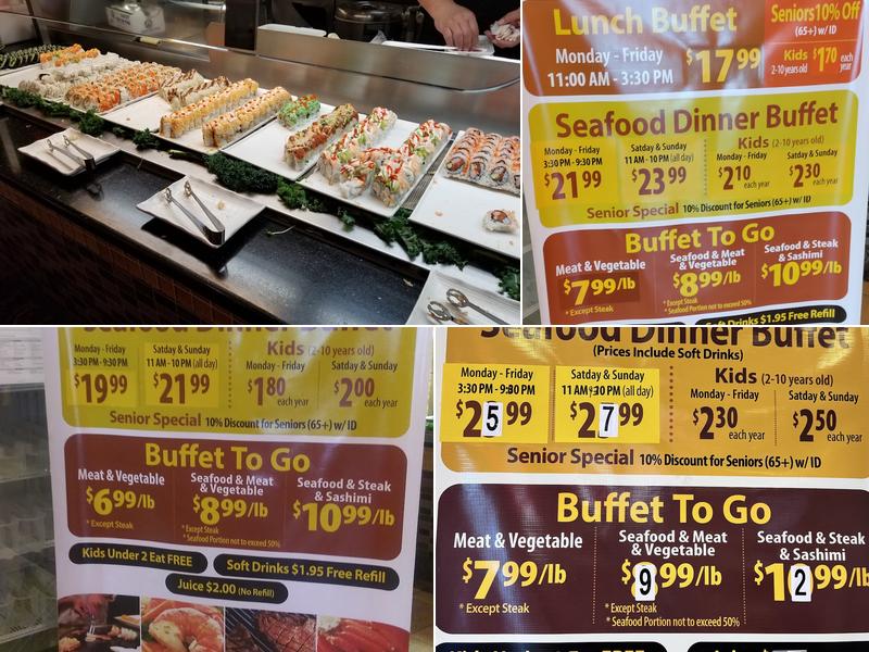 Gold Hibachi Buffet Menu