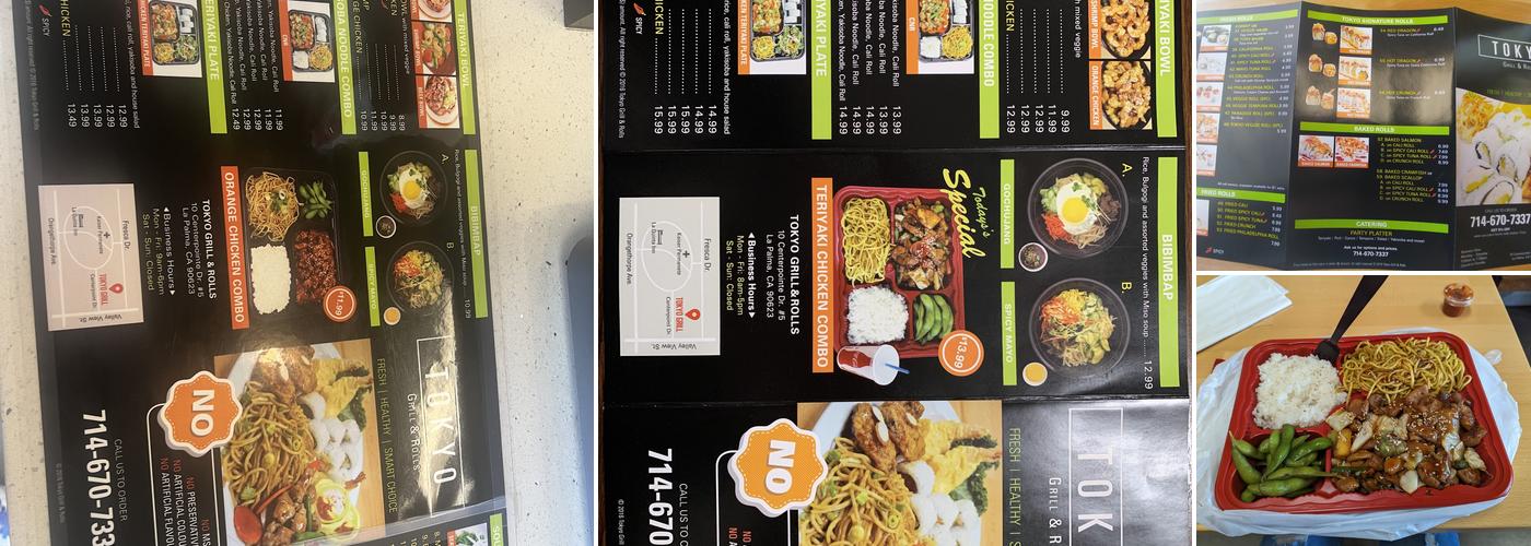 Tokyo Grill Menu