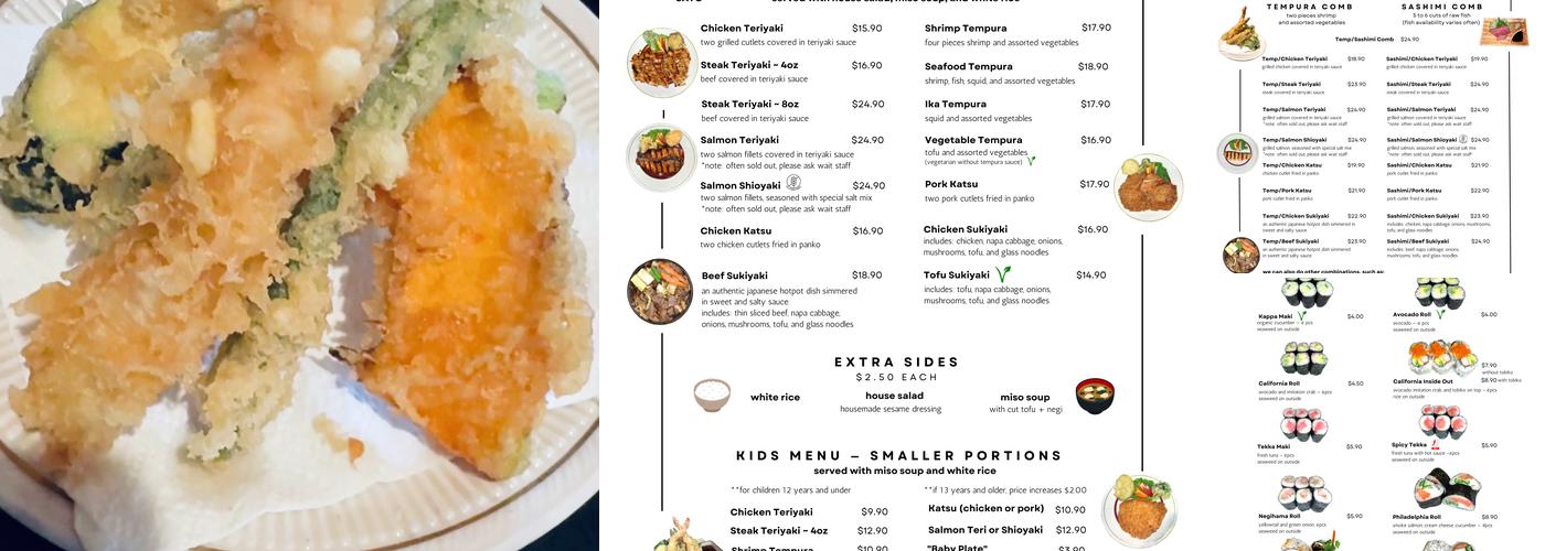 Sato Japanese Cuisine Menu