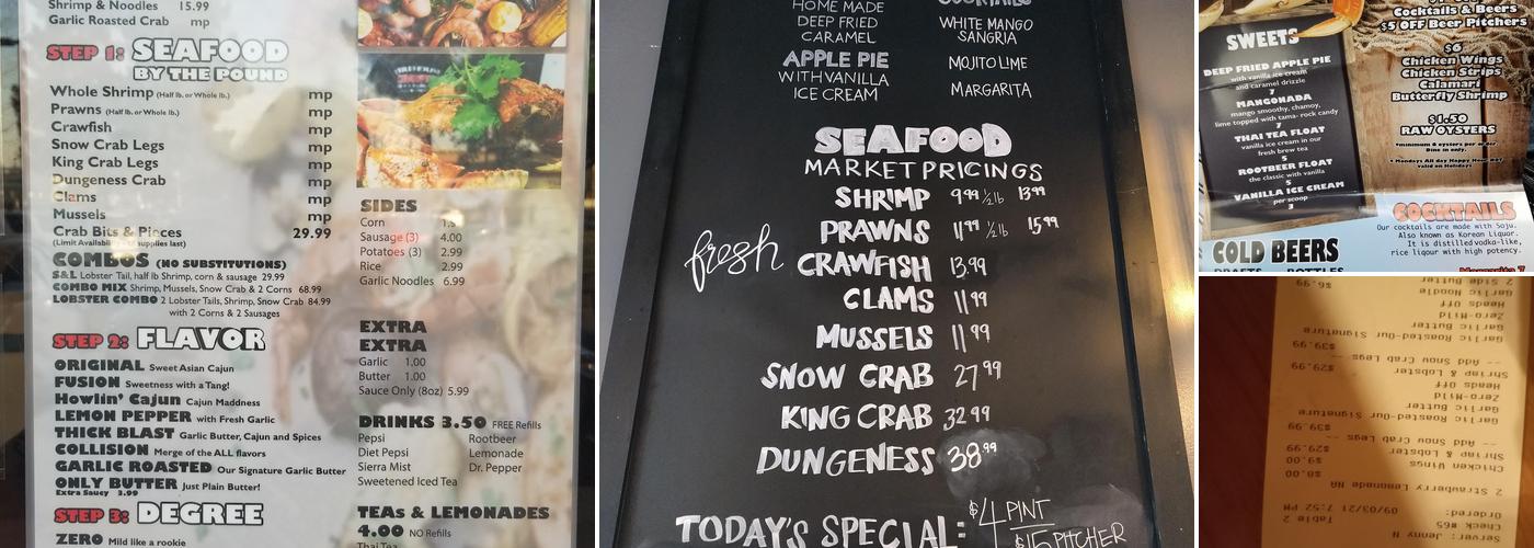 Firehouse Crawfish Menu