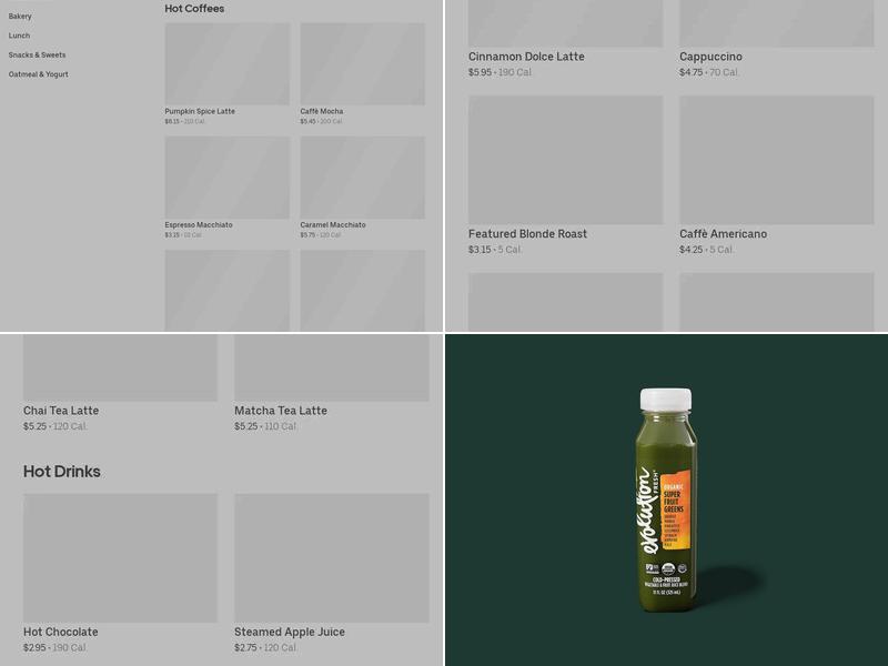 Starbucks Menu