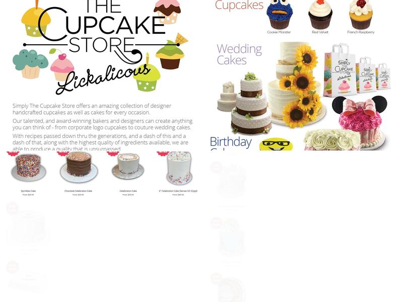 Simply Cakes and Cupcakes Menu