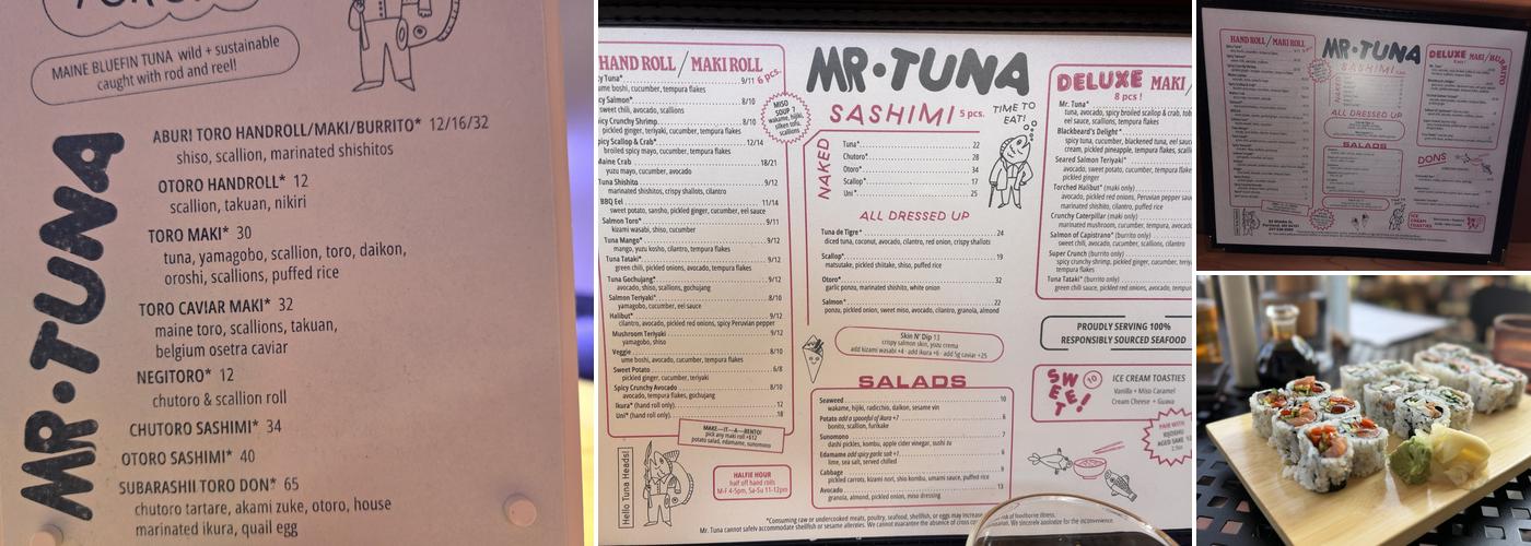Mr. Tuna Menu