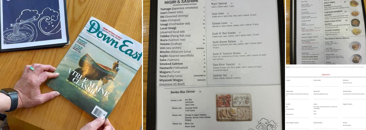 Jin sushi and ramen Menu