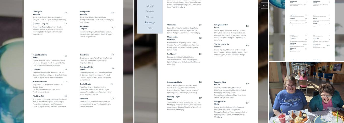 Latitudes - Wentworth By The Sea Menu