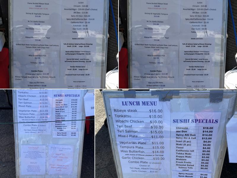 Natsunoya Tea House Menu