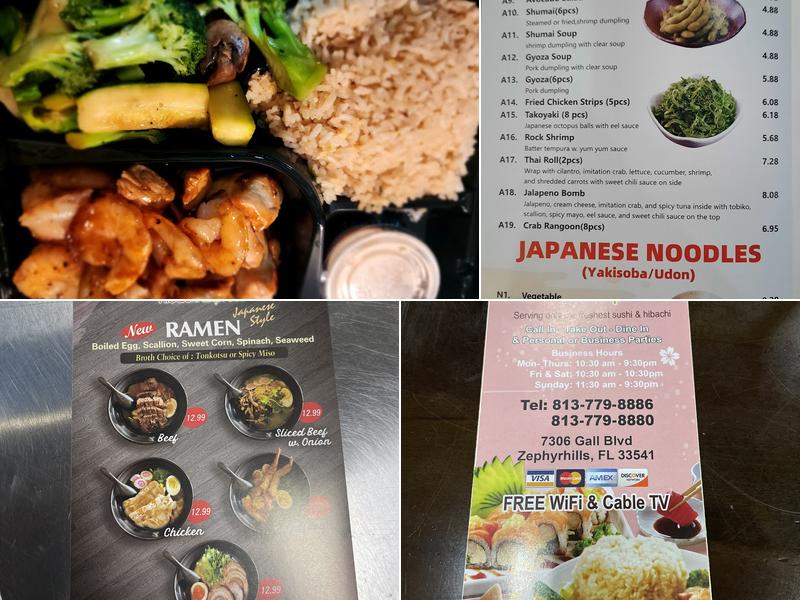 Hibachi Express Zephyrhills Menu