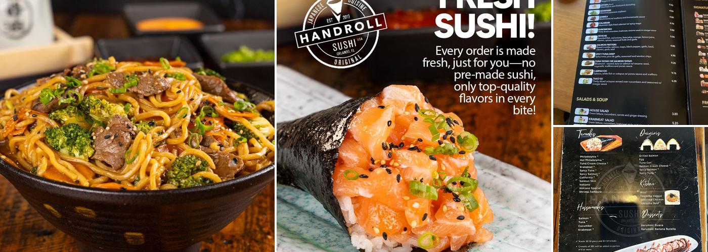 Hand Roll Sushi Menu