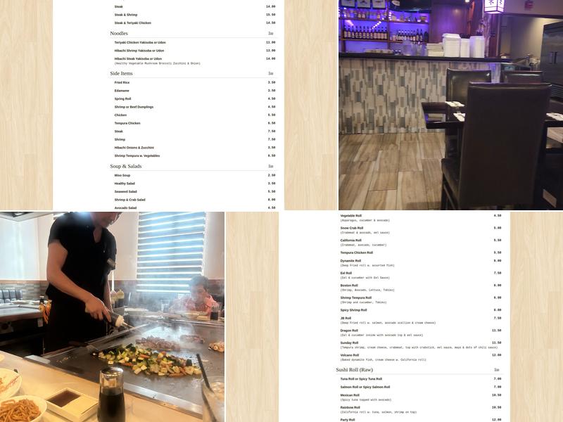 hibachi of japan 5 Menu