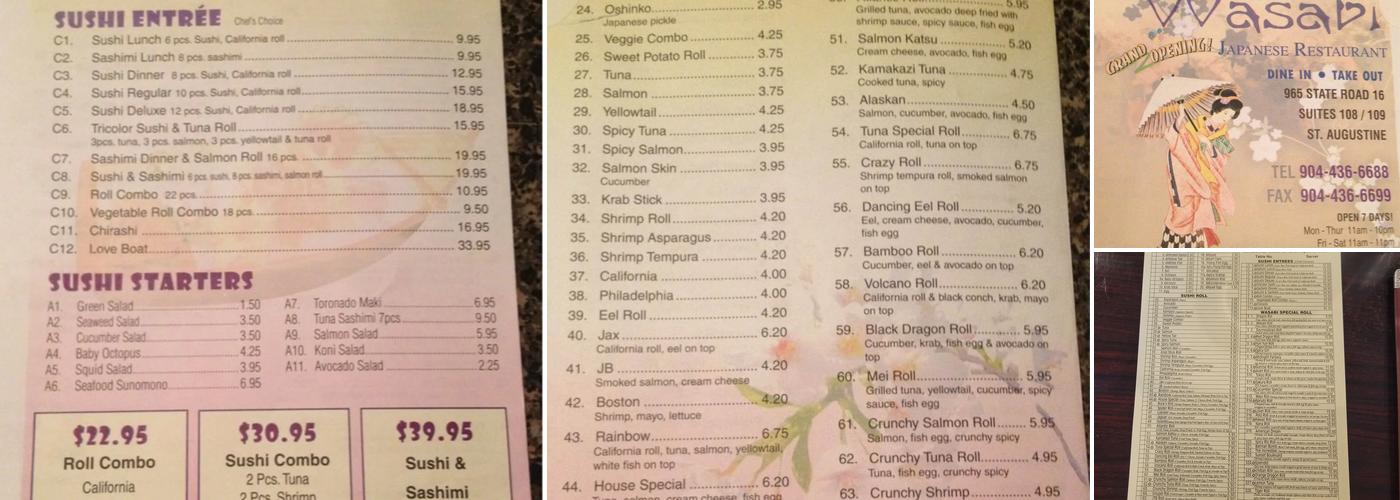 WASABI Menu