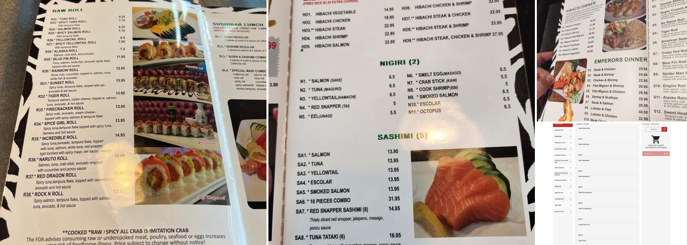 Blue Fin Sushi & Grill Menu