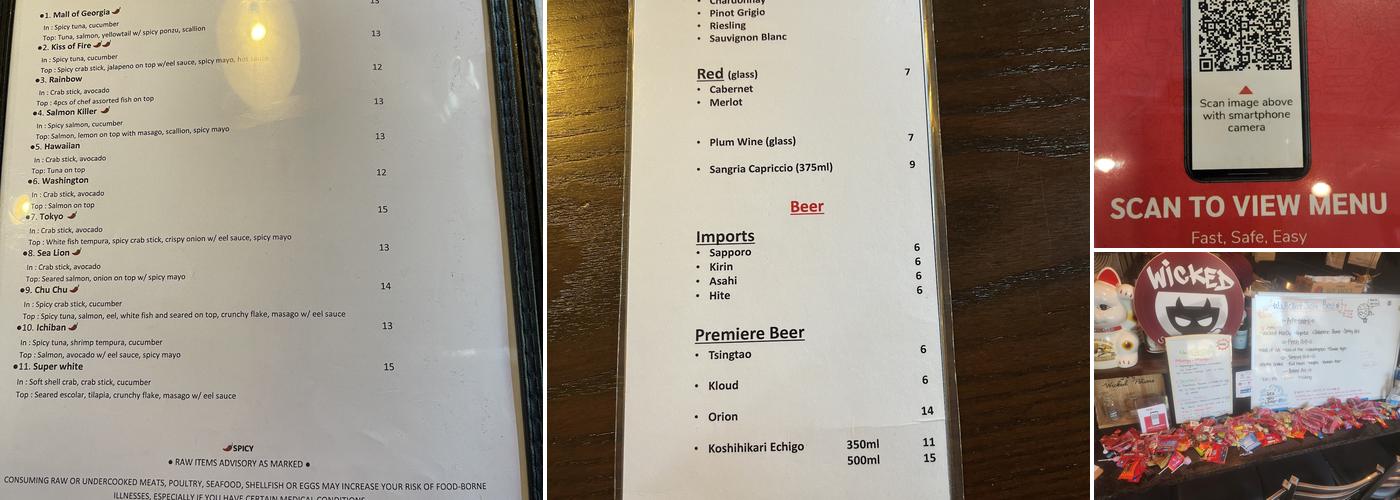 Wicked Sushi & Grill Menu