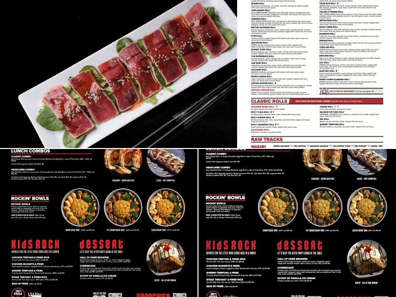 Rock N Roll Sushi Menu