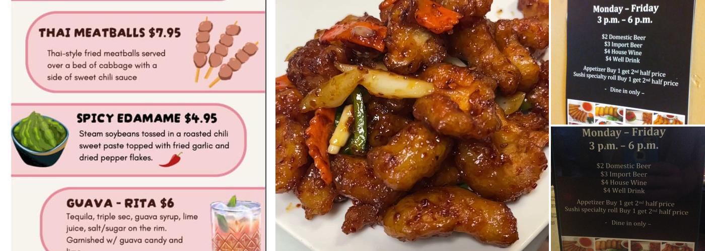 Charm Thai Kitchen & Sushi Bar Menu