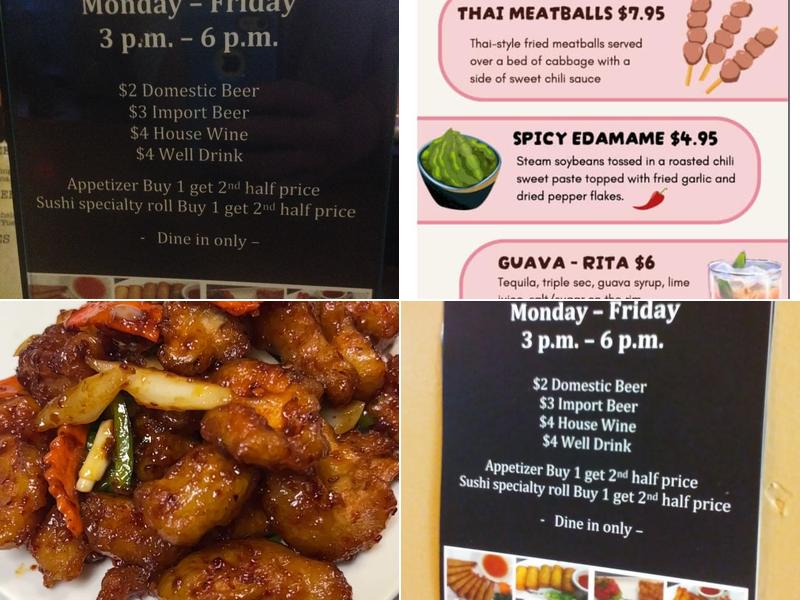 Charm Thai Kitchen & Sushi Bar Menu