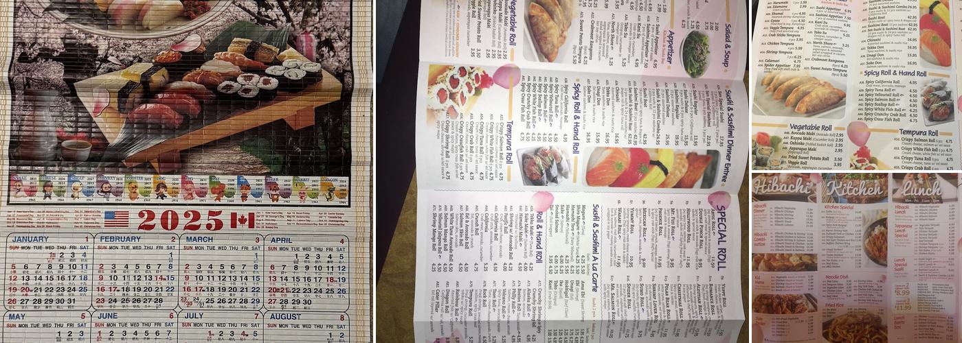 Sen Sushi and Hibachi Grill Menu