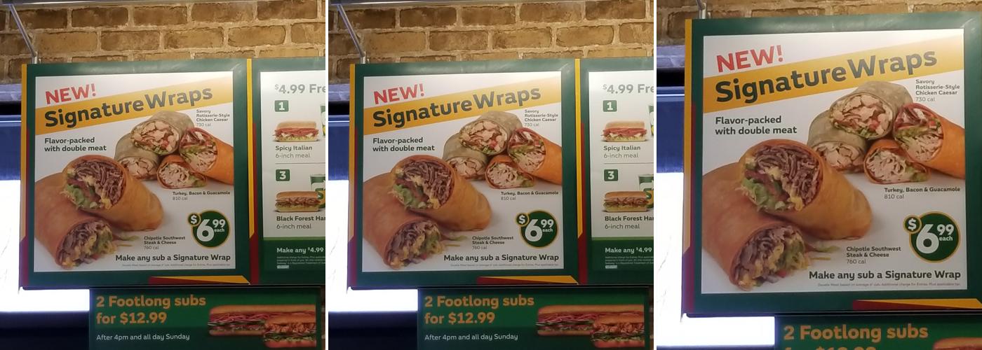 Subway Menu