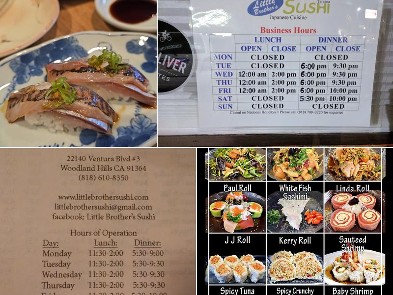 Little Brother's Sushi Menu